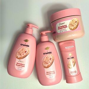 Dove x Crumbl Strawberry Cookie 4pc set